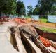 Early works have begun on St Kilda Road.