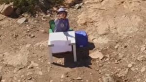 Iggy the water seller on Mount Coree as captured by photographer Adrian Bradley.