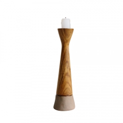 Wood & Stone Candlestick