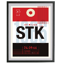 St Kilda Luggage Tag Wall Art