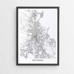 Brisbane Minimalist Map