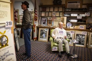 A wax figure of Dwight Eisenhower is displayed during the Hall of Presidents and First Ladies Museuem wax figures ...