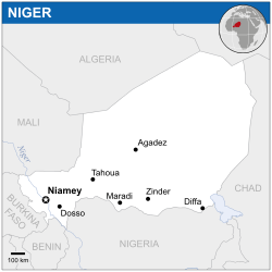 Location of Niger