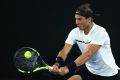 Rafael Nadal during fourth round match.