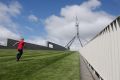 A new fence will cut across the lawns at the front of Parliament House.