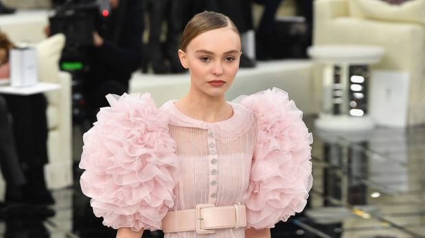 Lily-Rose Depp closes the Chanel SS17 show during Paris Fashion Week on January 24.