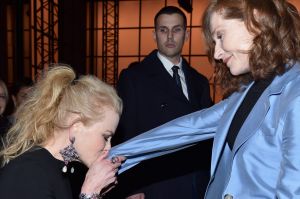 Here is a picture which has been captioned by its distributing photo agency as "Nicole Kidman congratulates actress ...