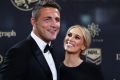 Sam Burgess and Phoebe Burgess arrive at the 2016 Dally M Awards at Star City on September 28, 2016 in Sydney, Australia.