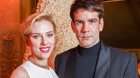 Scarlett Johansson and Romain Dauriac attend the Yummy Pop opening party in Paris, France, in December last year.