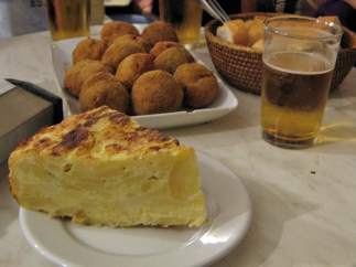 Cerveza y tortilla de patata