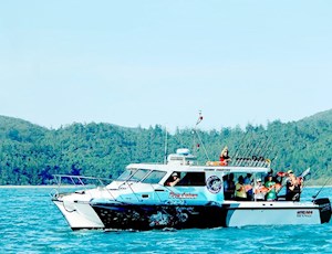 Fishing activities on a beach holiday on Hamilton Island