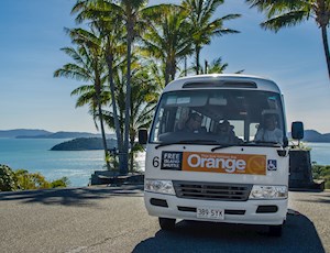 Hamilton Island shuttle bus at One Tree Hill