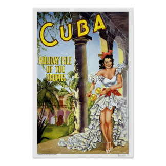 Vintage travel,Cuba Poster