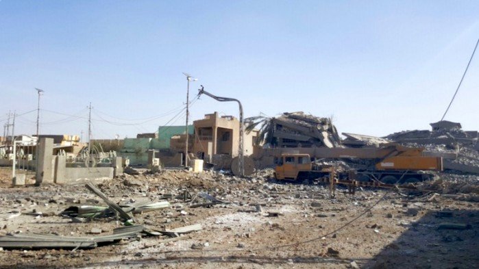 Destroyed private property in Al Tameem, Ramadi