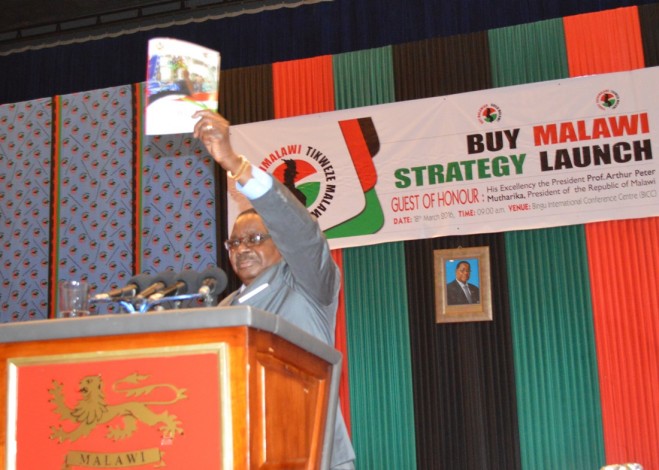 President Peter Mutharika officially launch the Buy Malawi Strategy at BICC