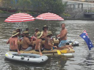 Patriotic craft spotted on the Yarra