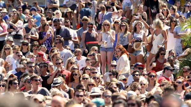 Crowds at the Sydney leg of Laneway last year.