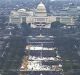 A view of the crowd on the National Mall at the inauguration of President Donald Trump, shot from the top of the ...