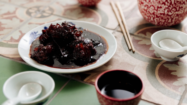 Images for Melbourne Lunar New Year banquets 2017 for goodfood.com.au? Slow braised pork belly with sweetened soy sauce at New Shanghai Melbourne.? Pork ? home be filled with riches and opulence