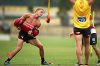 SYDNEY, AUSTRALIA - DECEMBER 05:  Isaac Heeney performs strength drills during a Sydney Swans AFL pre-season training ...