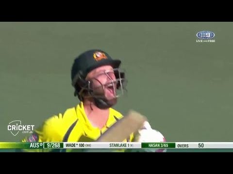 Wade hits top form with maiden ODI century