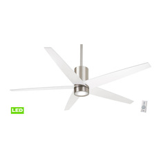 Minka Aire - Minka Aire Symbio 56" LED Ceiling Fan with Remote Control, Brushed Nickel / Whit - Ceiling Fans