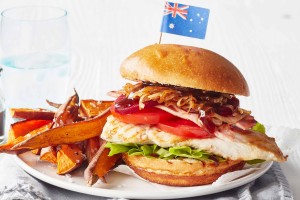 Aussie chicken burger