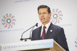 Enrique Peña Nieto, President of Mexico, addresses the High-level Leaders’ Summit on Refugees hosted by United States President Barack Obama on the margins of the UN General Assembly general debate.