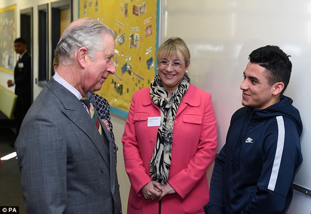 Baseer Omarkhil Khan, 16, completed his schooling with the help of the Prince's Trust charity, founded by Charles in 1976 to help youngsters reach their potential