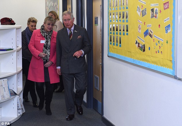 After visiting the college (pictured), Charles met faith and community groups who have been building closer links with the British Army for the past two years