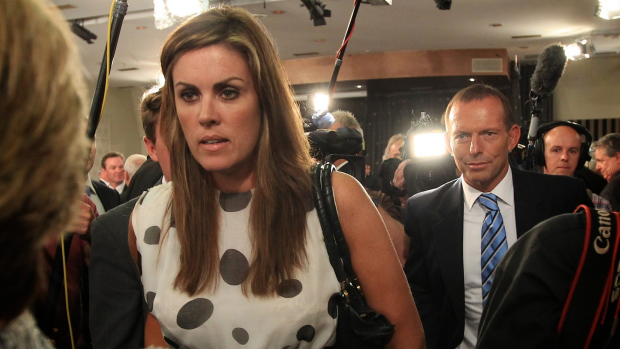 Peta Credlin with Tony Abbott in 2012.