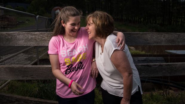 Jordanne Taylor, pictured in September with her mother Debra in Kurrajong Hills, has autism spectrum disorder and ...