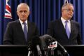 Prime Minister Malcolm Turnbull and Treasurer Scott Morrison during a press conference in Brisbane on Wednesday 1 June ...