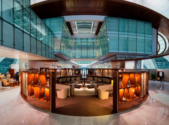 The new Emirates business class lounge at Dubai International Airport.