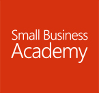 Small Business Academy logo, register for the Small Business Academy webcast series