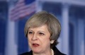 British Prime Minister Theresa May speaks at the Republicans Congressional retreat in Philadelphia, Thursday, Jan. 26, ...