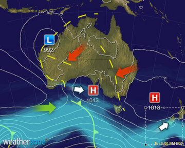 Todays Synoptic weather chart