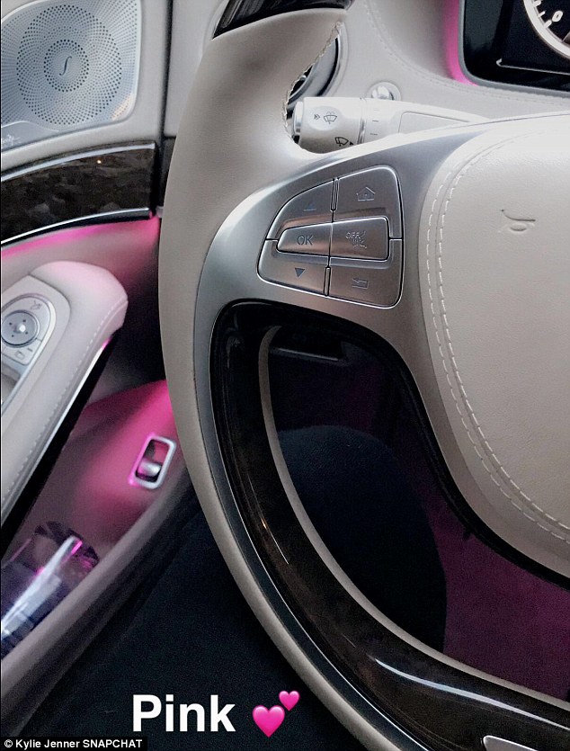 Pink interior: The Maybach had a bright pink interior