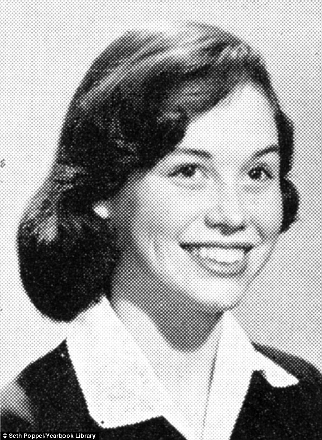 The legend broke into Hollywood first as a dancer and appeared in several commericals before she landed roles on TV. She is pictured above in 1953 for her sophomore year photo at Immaculate Heart High School in Los Angeles