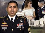 U.S. Army Staff Sgt. Jose Medina, 29, danced with Melania Trump at The Salute to Our Armed Services Ball on Friday night