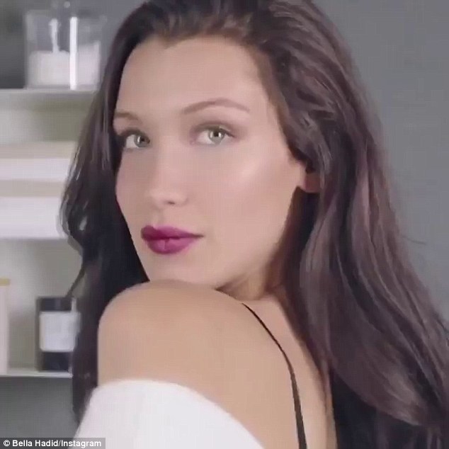 Tutorial: Bella Hadid certainly knew how to drum up attention as the ambassador for Dior make-up in a beauty routine video posted to her Instagram page on Thursday