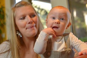 3rd July 2013
Courtney Hargreaves with nine month old daughter Ava who was a breech birth.
The Age/News, Picture Michael ...