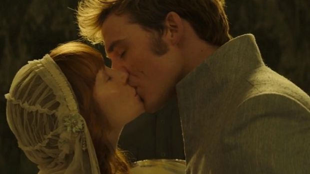 Stef Dawson and Sam Claflin in The Hunger Games franchise.