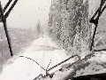 Train Plows Through Trees After Snow Storm