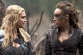 Alycia Debnam-Carey as Lexa (right) and Eliza Taylor as her lover Clarke in The 100.