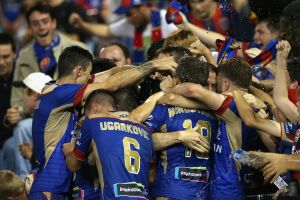 Fired up: Newcastle Jets shoot into the top six after holding on against Melbourne City.
