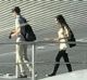 Young people on the roof of Southern Cross Station.