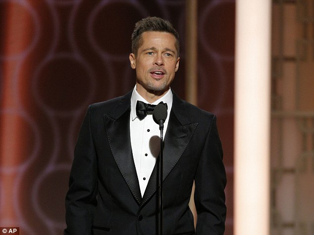 Bouncing back: Brad Pitt was seen at the Golden Globes earlier this month where he was met by a host of cheers from his Hollywood pals