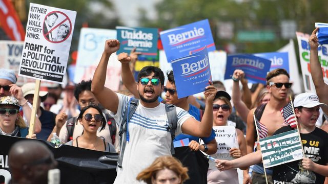 Photos of protestors at DNC 2016