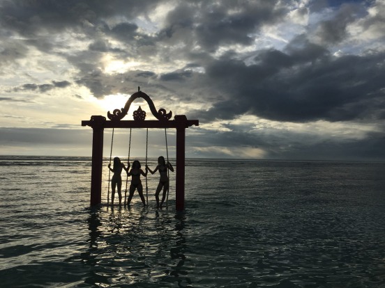 Last day of our Indonesian summer holiday. Sunset on Gili Trawangan with my daughters and daughter-in-law.